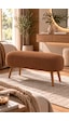 Lona Bukle Kumaş Modern Bench Puf Çok Amaçlı Yatak Ucu Ve Antre Bankı Taba