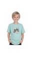 Fyk Kids Erkek Çocuk Yuvarlak Yaka Bisiklet 52 Erkek Baskılı T-shirt Mint Yeşil