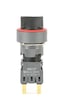 Ø16mm 1-0-2 Kayıcı Yuvarlak Mandal Buton 2NO+2NC