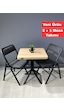 Mercan Sonoma 2 Kişilik Kare Mutfak Yemek Masası Takımı 2+1 Keten Gri 60 Cm Sonoma Gri 2'li
