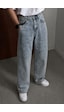 Tarz Cool Erkek Bol Paça Jean Pantolon Rahat Kesim Denim Mavi