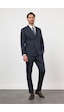 İmza Lacivert Kırlangıç Yaka Kruvaze 6 Drop Slim Fit Tam Astar Esnek Takım Elbise 1001260159
