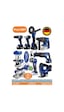 Böhrer Ba01093m 9 Makine Kombo Set 4 Akülü 2 Şarjlı Kömürsüz V598 5ah Profesyonel - Blue Mavi
