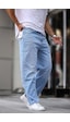 Madmext Mavi Erkek Yıkamalı Baggy Jean 7216-mavi Mavi