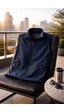Vatan Tekstil Dik Yaka Slim Fit 3 Cepli Softshell Erkek Yelek Su İtici Kumaş Lacivert