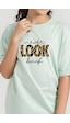 Fyk Kids Kız Çocuk Look Baskılı Tişört Mint Yeşil