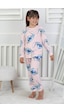 Cute Monster Desenli Kız Çocuk Pijama Takımı Pembe