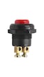Ayt Ic-180a-1 Plastik 22 Mm Kırmızı Metal Marş Korna Butonu Bas Çek Buton Düğme 2 Pinli