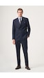 İmza Lacivert-mavi Kırlangıç Yaka Çizgili Kruvaze 6 Drop Slim Fit Tam Astar Esnek Takım Elbise 1001260286 Lacivert - Mavi