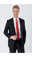 İmza Siyah Gabardin Mono Yaka 6 Drop Comfort Fit Rahat Kesim Basic Takım Elbise 1001240010-siyah Siyah