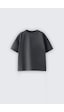 Monila Yeni Sezon Unisex Çocuk Basic Kısa Kollu Pamuklu T-shirt Antrasit