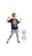 Denokids T-rex Info Erkek Çocuk T-shirt Kapri Şort Takım