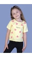Toontoy Kids Toontoy Kız Çocuk Yaprak Desenli Fabulous Baskılı Tişört Sarı