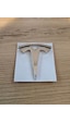 Tesla Model Y Legacy / Model 3 Ön Kaput Arma Logo Krom Nikelaj 6x6cm
