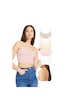 Cottonhill Ayarlanabilir İnce Askılı Lazer Kesim Crop Büstiyer 5'li Paket Renkli-3
