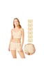 Cottonhill Basic Lazer Kesim Dikişsiz Kadın Boxer Külot 6'lı Paket-2 Renkli-5 Çok Renkli