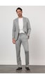 İmza Gri Kendinden Desenli Mono Yaka 6 Drop Slim Fit Takım Elbise 1001260166