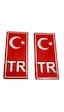 TR Plaka Sticker & Aluminyum 2'Li Kabartma Çıkartma