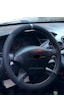 Ford Focus 1 Dikmeli Direksiyon Kılıfı Alkantra Delikli Gri Yüzük