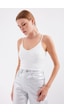 Bigdart 918 İp Askılı Crop Top - Beyaz 001