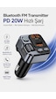 Bluetooth 5.3 Fm Transmitter Araç Çakmaklık Şarj Cihazı Pd 20w Type-c Usb Hızlı Şarj Aux Eller Serbest Konuşma Dijital Voltaj Göstergeli Bluetooth 5.3 Fm Transmitter Araç Çakmaklık Şarj Cihazı Pd 20w Type-c Usb Hızlı Şarj Aux Eller Serbest Konuşma Dijital Voltaj Göstergeli