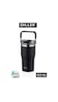 Dıller 620 Ml Tek Kapak Çift Kullanım Pipetli/pipetsiz Taşıma Kulplu Mug/çelik Termos-ffdıllerd9168 Siyah