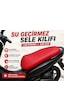 Aprilia Sr 125 Motosiklet Sele Kılıfı Su Geçirmez Sele Koruma Kırmızı