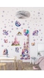 Unicorn Temalı Gökkuşağı Renkli Boy Ölçerli Duvar Sticker Seti - Mat, Sökülebilir, Çocuk Odası Dekoru 01