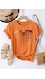 Eriyen Kalpler Baskılı Tasarım Tshirt Turuncu Eriyen Kalpler Baskılı Tasarım Tshirt Turuncu