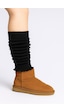 Ozzy Socks Aerobik Tozluk Akrilik Triko Örgü Leg Warmer Ayak Isıtıcı Siyah Siyah