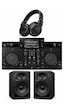 Alphatheta Xdj-an All-in-one Standalone Dj Kontrol Cihazı - Dm-50d Referans Monitör Hoparlör - Hdj-x5-k Dj Kulaklık