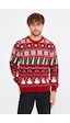 Kırmızı Erkek Christmas Yılbaşı Kazağı-noelkzkr32s Kırmızı