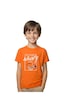 Fyk Kids Unisex Çocuk Düz Kısa Kollu T-shirt Turuncu