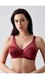 New Bra Kadın C Kap Balenli Tül Detaylı Toparlayıcı Sütyen Bordo 2304 Bordo