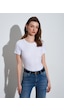 Dilvin 32637 Bisiklet Yaka T-shirt-beyaz Dilvin 32637 Bisiklet Yaka T-shirt-beyaz
