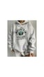 Blackjack Giyim Unisex Gri Oversize Kapüşonlu Kanguru Cepli The Mountain Baskılı Sweatshirt Hoodie Gri