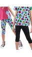 Denokids Kız Çocuk Siyah Leopar 2'li Tayt Renkli Çok Renkli