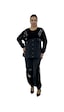 Büyük Beden Viskon Düğme Detaylı Önden Cepli Jogger Lastikli İkili Kadın Takım Antrasit