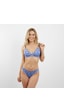 Bonbon Kadın Balensiz Desteksiz Üçgen Bralet Sütyen Ve String Külot 2'li Takım Bb2261 Mavi Çiçekli