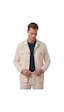Deep Sea Deepsea Bej Slim Fit Gofre Dokulu Yazlık Spor Takım Elbise Yarım Astarlı Likralı 2 Li Kombin 2604007