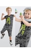 Denokids Uzay Roket Erkek Çocuk Gri Tulum Çok Renkli