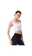 Cottonhill Krem Kare Yaka Crop Top Büstiyer Krem