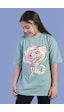 Toontoy Kids Toontoy Kız Çocuk Baskılı Düşük Kol Tişört Yeşil