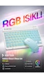 Tablet Ve Bilgisayar İçin Rgb Led Işıklı Taşınabilir Kablosuz Bluetooth Klavye Ve Dongle'lı Mouse Seti Mavi