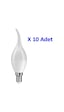 Rutter 5w Kuğu Led Mum Ampul 6500k Beyaz 10 Adet E14 Kıvrımlı Ampul