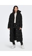 Only Kadın Onlann Kapüşonlu Uzun Puffer Mont 15287913 Siyah