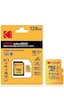 Kodak 128gb Uhs-ı U3/v30/a1 Yellow Micro Sd + Adaptör