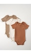 Tinylamb Buddy Bears Organik Kısa Kollu Bodysuitler 3 Adet Çok Renkli