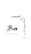 Creavit Luna LN2500 Banyo Bataryası + SH630 Kare Tepe Duş Sistemi Krom