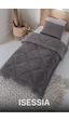 Isessia Lüks Wellsoft Çift Taraflı Yumuşak 4 Mevsim Konfor Yorgan Seti Yorgan Uyku Seti 155 X 215 Cm Antrasit